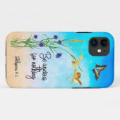 Coques Case-Mate iPhone Soyez anxieux pour rien Philippiens 4:6 (Dos (Horizontal))
