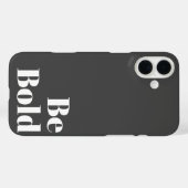 Coques Case-Mate iPhone Soyez audacieux Motivationnel dire en noir et blan (Verso (horizontal))