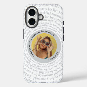 Coques iPhone 16 Soyez Beau Soyez Vous-Même Photo Personnalisée