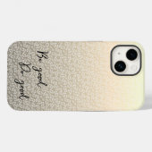 Coques Case-Mate iPhone Soyez bon Faire bonne feuille motif or brun (Verso (horizontal))