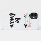 Coques Case-Mate iPhone Soyez caisse courageuse de portable (Dos (Horizontal))