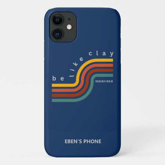 Coques Case-Mate iPhone Soyez Comme Clay Retro Bible Verse Christian (Dos)