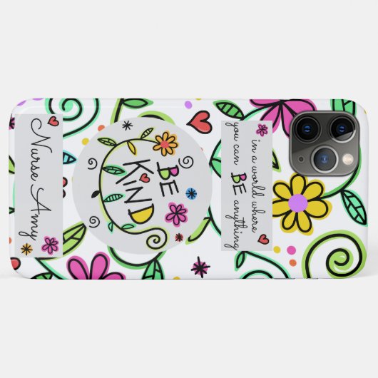 Coques Case-Mate iPhone Soyez floral avec la conception de script (Dos (Horizontal))