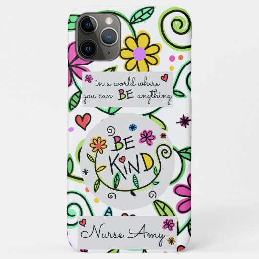 Coques Case-Mate iPhone Soyez floral avec la conception de script (Dos)