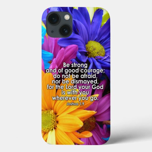 Coques Case-Mate iPhone Soyez forte Bible Écriture Fleur Chrétienne (Verso)