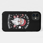 Coques Case-Mate iPhone Soyez Gentil Avec L'Infirmière Père Noël Regarde N (Dos (Horizontal))