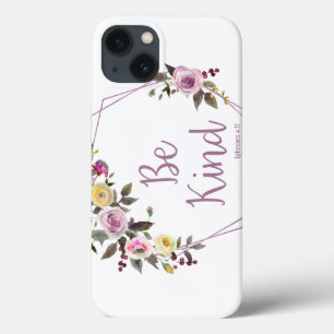 Case-Mate iPhone Case Soyez Gentil Fleurs Aquarelles Violet Jaune