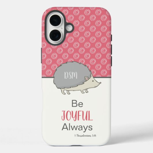 Coques Case-Mate iPhone Soyez Joyeux Toujours Mignonne Hérisson (Verso)