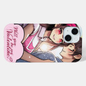 Coques Case-Mate iPhone Soyez ma Saint-Valentin dans le style Manga 58477 (Verso (horizontal))