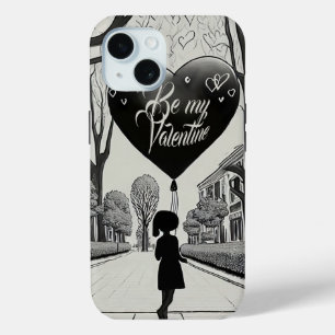 Coque Pour iPhone 15 Soyez ma Saint-Valentin dans un style Manga Monoch