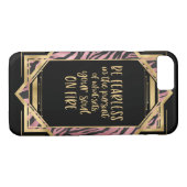 Coques Case-Mate iPhone Soyez sans crainte Citation Empreinte de léopard r (Dos (Horizontal))