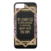 Coques Case-Mate iPhone Soyez sans crainte Citation Empreinte de léopard r (Dos)
