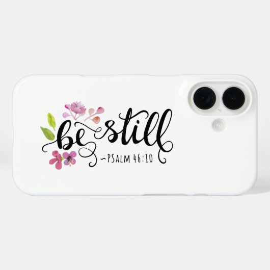Coques Case-Mate iPhone Soyez Toujours - Psaume 46:10 (Verso (horizontal))