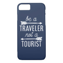 Soyez un voyageur pas un touriste Marine bleu Cita