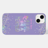 Coques Case-Mate iPhone "Soyez une sirène" Iridescente Hologramme Parties  (Verso (horizontal))
