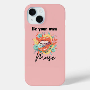 Coque Pour iPhone 15 Soyez votre propre muse, Citation d'amour personne