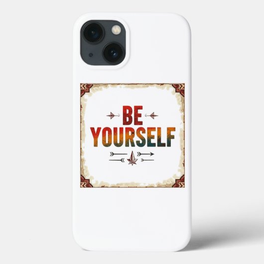 Coques Case-Mate iPhone Soyez vous-même | Typographie en arc-en-ciel (Verso)