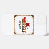 Coques Case-Mate iPhone Soyez vous-même | Typographie en arc-en-ciel (Verso (horizontal))