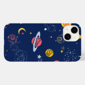 Coques Case-Mate iPhone Space Galaxy Background Cosmic Navy iPhone Case (Verso (horizontal))