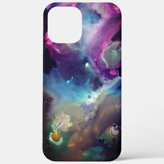 Coques Case-Mate iPhone Space Nebula rose bleu jaune Alcool art (Verso)