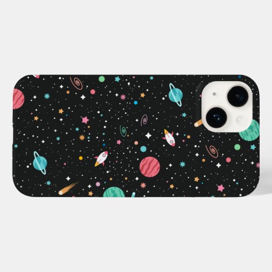Coques Case-Mate iPhone Space Rocket Ships et Planètes (Verso (horizontal))