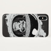 Coques Case-Mate iPhone Spacemonkey noir et blanc (Dos (Horizontal))