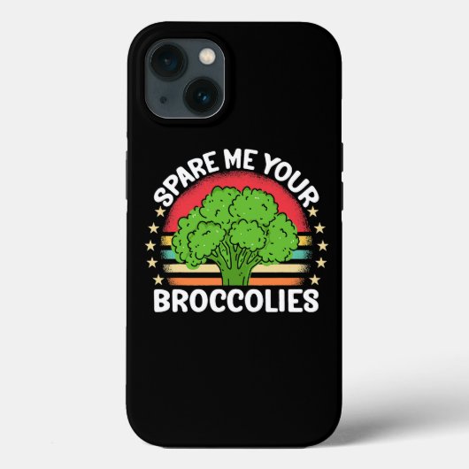 Coques Case-Mate iPhone Spare Me Your Broccolies Funny Retro Sunset Brocco (Verso)