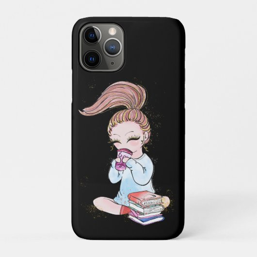 Coques Case-Mate iPhone Sparkle Girly Coffee Books  (Dos)