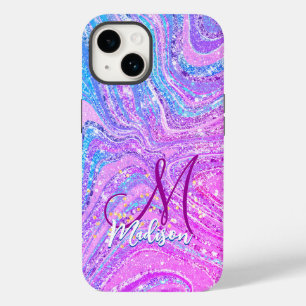 Coque Pour iPhone 14 Sparkle licorne arc-en-ciel arc-en-ciel marbre art