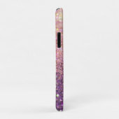 Coques Case-Mate iPhone Sparkly bokeh parties scintillant rose violet (Dos/Droite)