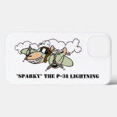 Coques Case-Mate iPhone Sparky, le P-38 Lightning (Verso (horizontal))