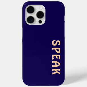 Coque iPhone 15 Pro Max SPEAK Logo Dk Blue