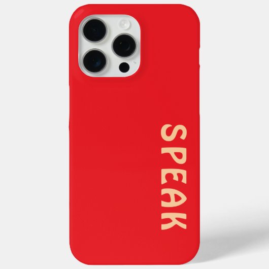 Coques Case-Mate iPhone SPEAK Logo Rouge (Verso)