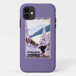Case-Mate iPhone Case Spectateurs observant l'affiche de skieur