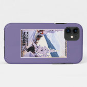 Coques Case-Mate iPhone Spectateurs observant l'affiche de skieur (Dos (Horizontal))