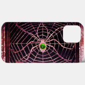 Coques Case-Mate iPhone SPIDER ET WEB Green Emerald Gem, Noir (Verso (horizontal))