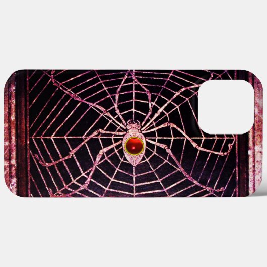 Coques Case-Mate iPhone SPIDER ET WEB Rouge Ruby Noir (Verso (horizontal))