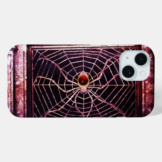 Coques Case-Mate iPhone SPIDER ET WEB Rouge Ruby Noir (Verso (horizontal))