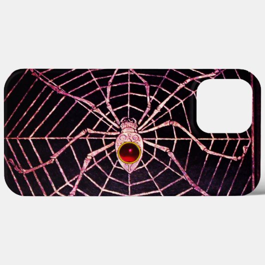 Coques Case-Mate iPhone SPIDER ET WEB Rouge Ruby Noir (Verso (horizontal))