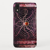 Coques Case-Mate iPhone SPIDER ET WEB Rouge Ruby Noir (Dos)