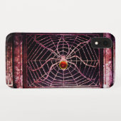 Coques Case-Mate iPhone SPIDER ET WEB Rouge Ruby Noir (Dos (Horizontal))