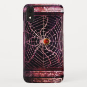 Coques Case-Mate iPhone SPIDER ET WEB Rouge Ruby Noir (Dos)