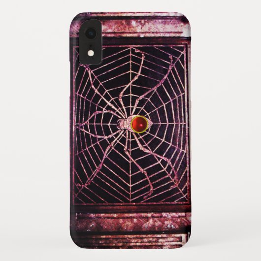 Coques Case-Mate iPhone SPIDER ET WEB Rouge Ruby Noir (Dos)