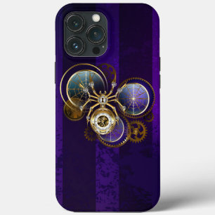 Case-Mate iPhone Case Spider Steampunk sur Arrière - plan pourpre