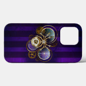 Coques Case-Mate iPhone Spider Steampunk sur Arrière - plan pourpre (Verso (horizontal))