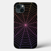 Coques Case-Mate iPhone Spider web noir violet orange motif Halloween (Verso)