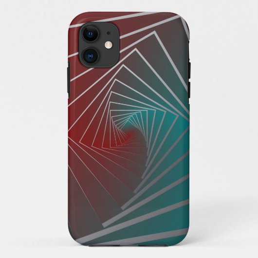 Coques Case-Mate iPhone spin bordeaux turquoise (Dos)