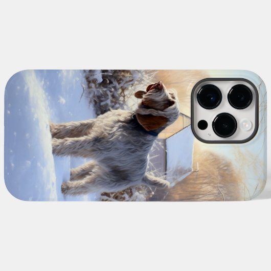 Coques Case-Mate iPhone Spinone Italiano Laisser Neige Noël (Verso (horizontal))