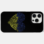 Coques Case-Mate iPhone Spiral tourbillons mehandi coeur drapeau ukrainien (Verso (horizontal))