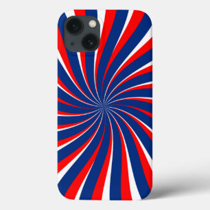 Case-Mate iPhone Case Spirale bleu blanc rouge